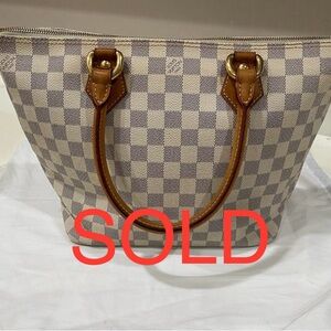 **** SOLD****Louis Vuitton Saleya Damier Azur PM Bag
